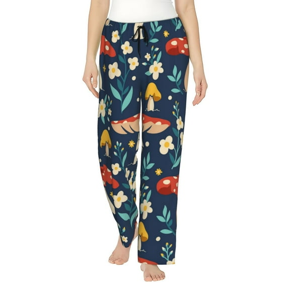 Kll Womens Colorful Mushrooms Print Pajama Pants Soft Pajama Bottoms For Women Cozy Lounge Pants