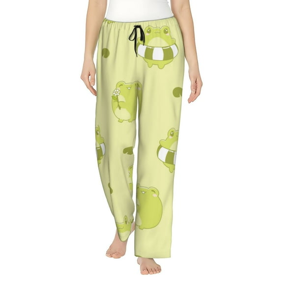 Kll Womens Cute Frog3 Print Pajama Pants Soft Pajama Bottoms For Women Cozy Lounge Pants