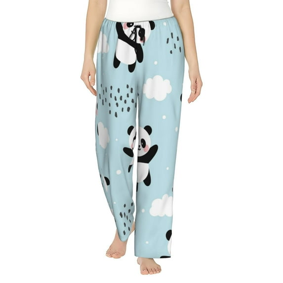 Kll Womens Cute Panda Bear Print Pajama Pants Soft Pajama Bottoms For Women Cozy Lounge Pants