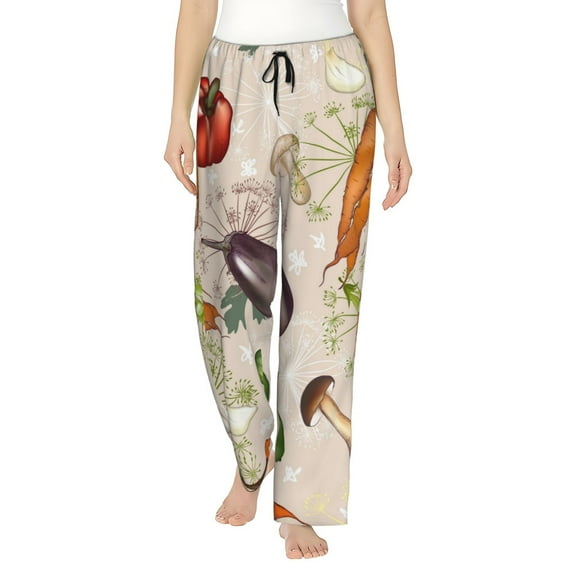 Kll Womens Cute Vegetables Print Pajama Pants Soft Pajama Bottoms For Women Cozy Lounge Pants