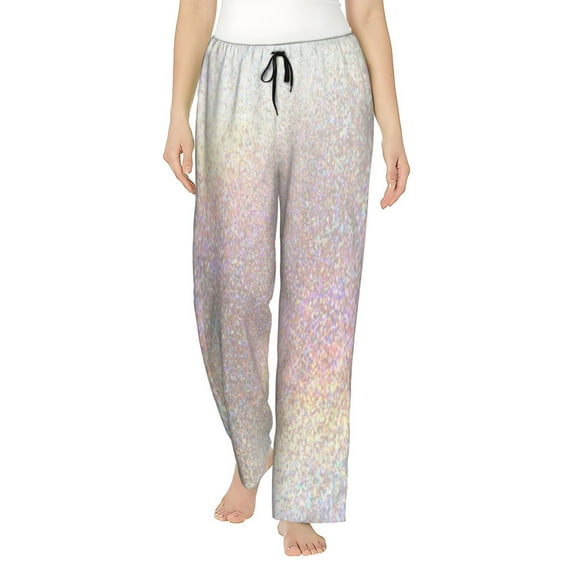 Kll Womens Glitter Light Pearl Print Pajama Pants Soft Pajama Bottoms For Women Cozy Lounge Pants