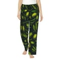 thumbnail image 1 of Kll Womens Green Branch Olive Print Pajama Pants Soft Pajama Bottoms For Women Cozy Lounge Pants, 1 of 9