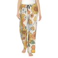 thumbnail image 1 of Kll Womens Groovy Hippie Flower Mushrooms Print Pajama Pants Soft Pajama Bottoms For Women Cozy Lounge Pants, 1 of 1