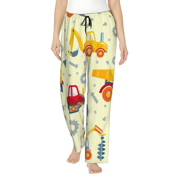 Kll Womens Heavy Equipment Print Pajama Pants Soft Pajama Bottoms For Women Cozy Lounge Pants