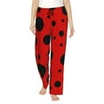 thumbnail image 1 of Kll Womens Ladybug Pattern Print Pajama Pants Soft Pajama Bottoms For Women Cozy Lounge Pants, 1 of 9