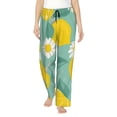thumbnail image 1 of Kll Womens Lemons Chamomile Flowers And Leaves Print Pajama Pants Soft Pajama Bottoms For Women Cozy Lounge Pants, 1 of 9