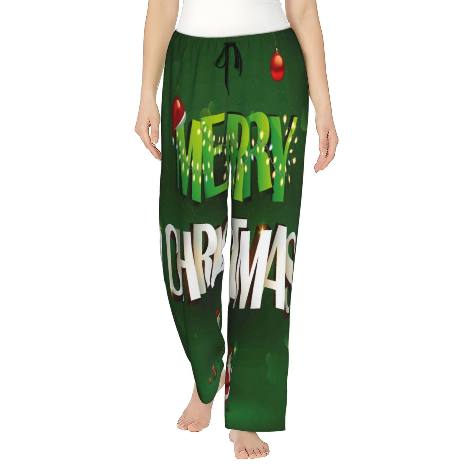 Women's Merry Christmas Vintage Fleece Casual Pants main image 1