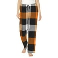 thumbnail image 1 of Kll Womens Orange Plaid Print Pajama Pants Soft Pajama Bottoms For Women Cozy Lounge Pants, 1 of 9