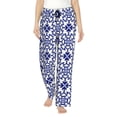 thumbnail image 1 of Kll Womens Porcelain Chinaware Print Pajama Pants Soft Pajama Bottoms For Women Cozy Lounge Pants, 1 of 9