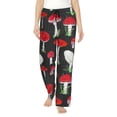 thumbnail image 1 of Kll Womens Red Mushrooms Print Pajama Pants Soft Pajama Bottoms For Women Cozy Lounge Pants, 1 of 9