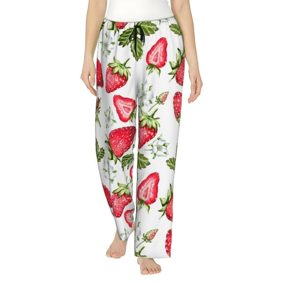 Kll Womens Strawberry1 Print Pajama Pants Soft Pajama Bottoms For Women Cozy Lounge Pants