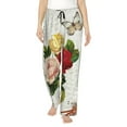 thumbnail image 1 of Kll Womens Vintage Bike Flower Butterfly Print Pajama Pants Soft Pajama Bottoms For Women Cozy Lounge Pants, 1 of 9