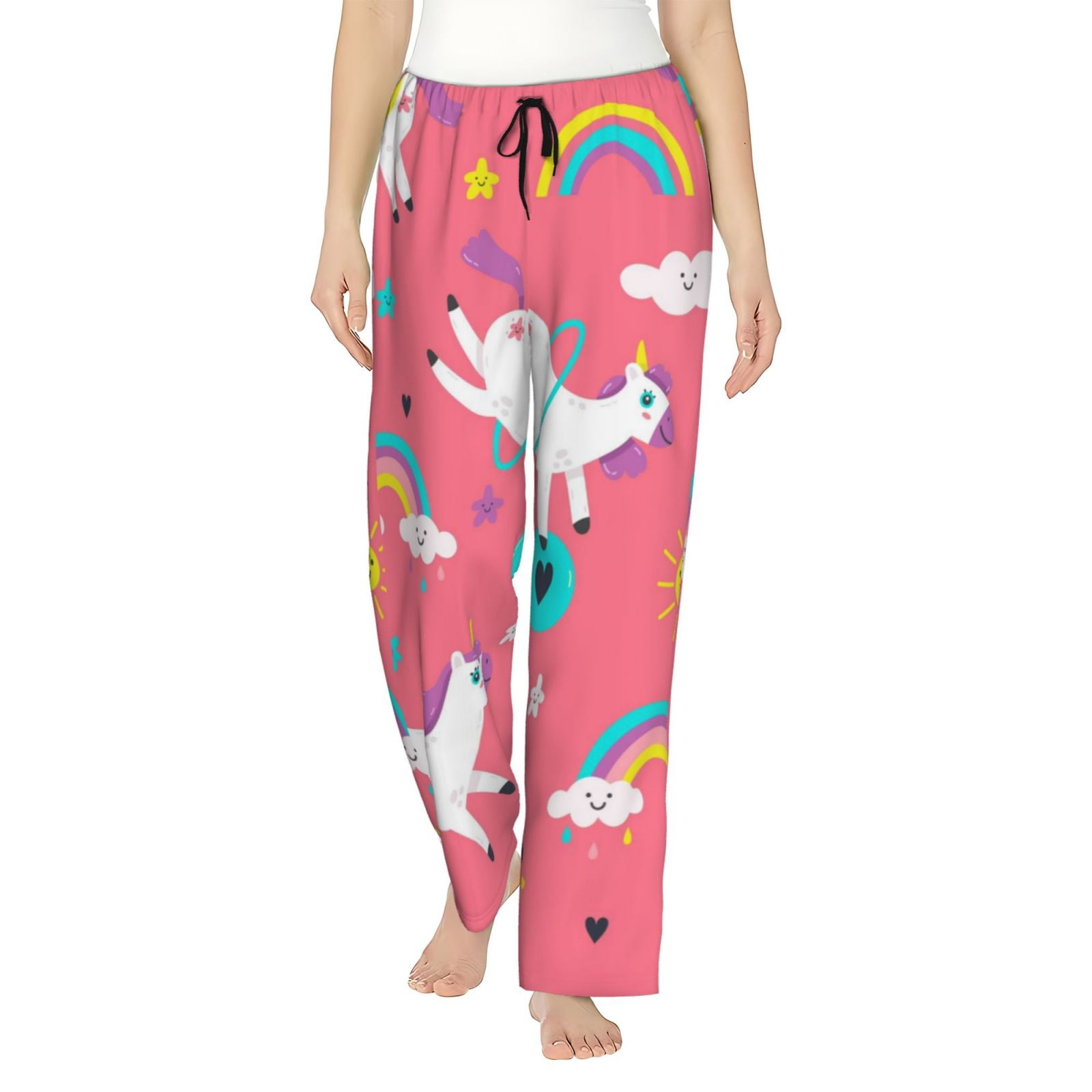 Kll Womens Yoga Unicorn Print Pajama Pants Soft Pajama Bottoms For