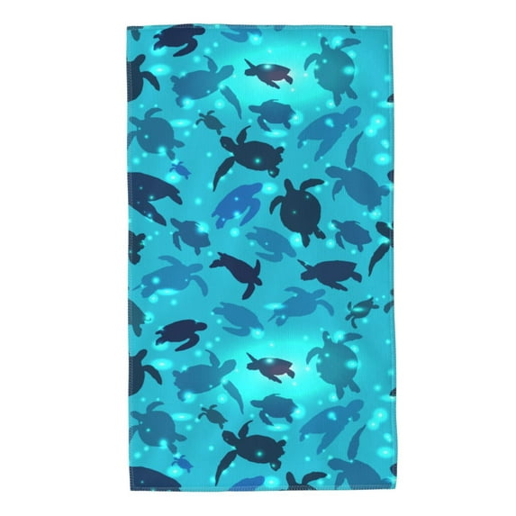 Kll World Turtle Day Ultra Absorbent & Soft Hand Towels For Bath, Hand, Face, Gym And Spa-27.5x16in