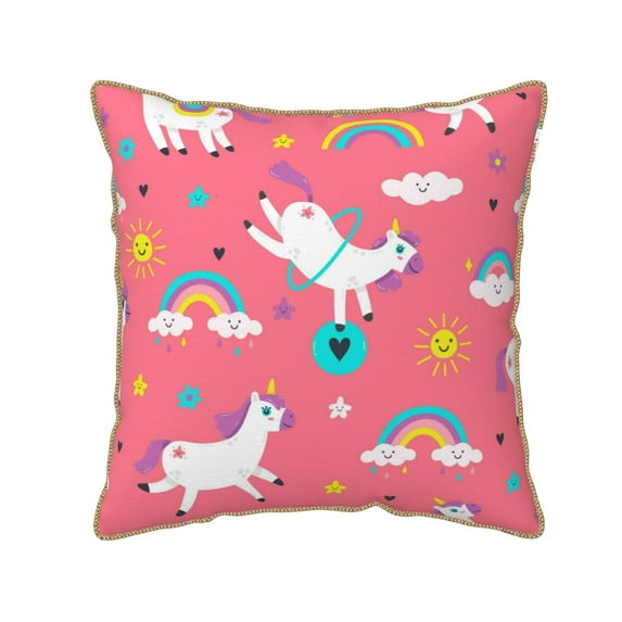 Kll Yoga Unicorn Decorative Throw Pillow Covers Velvet Soft For Couch Sofa Bedroom Living Room Outdoor -20"X20"