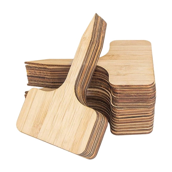 Klo Wooden Labels T Shaped Garden Markers Reusable Seedling Signs For Garden Vegetable Pot Plants.