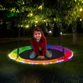 thumbnail image 1 of KloKick 700lbs 40" Saucer Tree Swing for Kids & Adults – Durable Outdoor Swing with LED Lights, 2 Tree Hanging Straps. Rainbow, 1 of 7