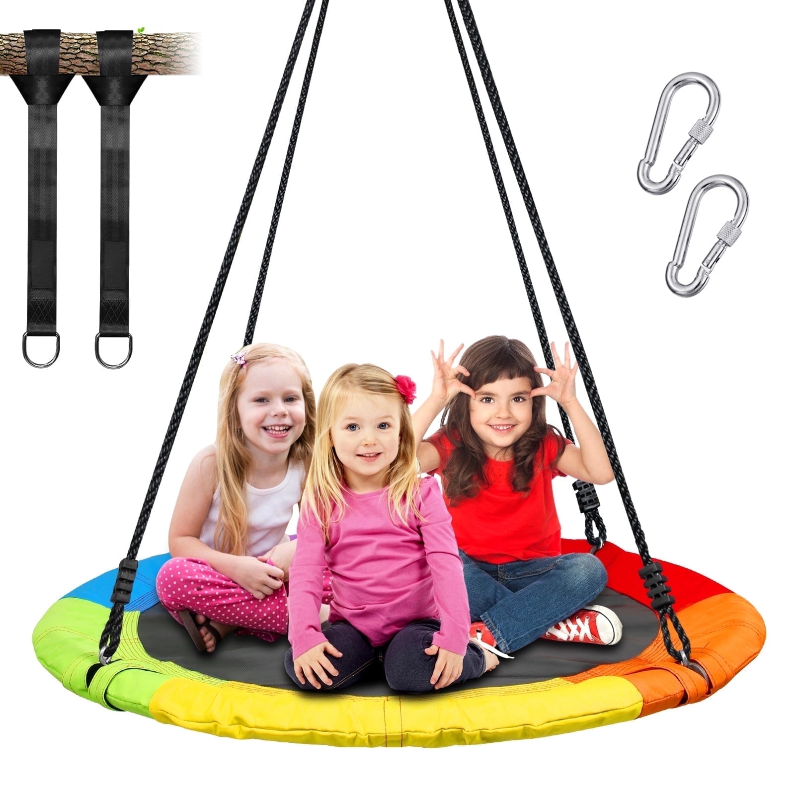 Rainbow 40-Inch Saucer Tree Swing with Steel Frame
