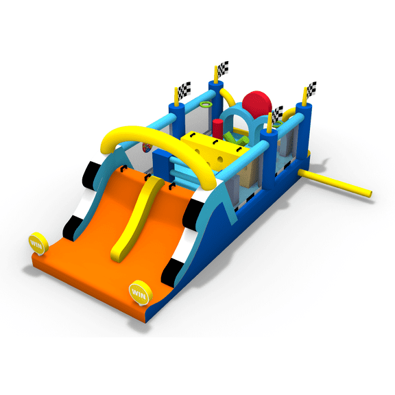 KloKick Ultimate Kids Adventure Inflatable Playhouse with Obstacle Course, Water Slide & Safety Features