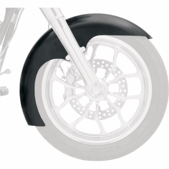 Klock Werks KWF-03-0015 Tire Hugger Series Level Front Fender with Chrome Mounting Blocks for 19in. Wheel