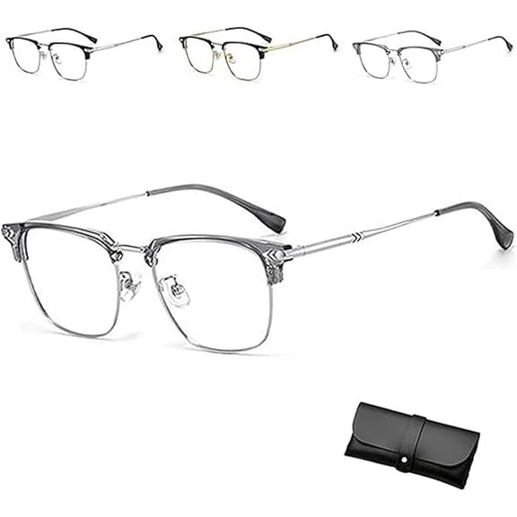Kloiadka Auto Focus Glasses, Intelligent Anti Blue Light, Ultra-Light Multi-focal Photochromic Reading Glasses(gray)