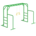 thumbnail image 1 of Klokick 3-in-1 Jungle Gym & Monkey Swing Bar - Kids Backyard Play Set for Strength & Active Fun, Orange, 1 of 9