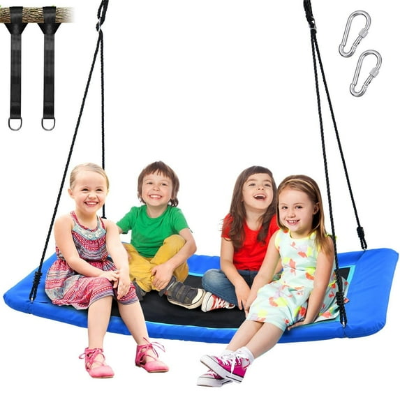 Klokick 700lb Giant 60" Skycurve Platform Tree Swing for Kids and Adults with 2 Hanging Straps