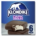 thumbnail image 1 of Klondike Crunchy Dark Chocolate Vanilla Kosher Milk Frozen Dairy Dessert Bars, 6 Count Box, 1 of 11