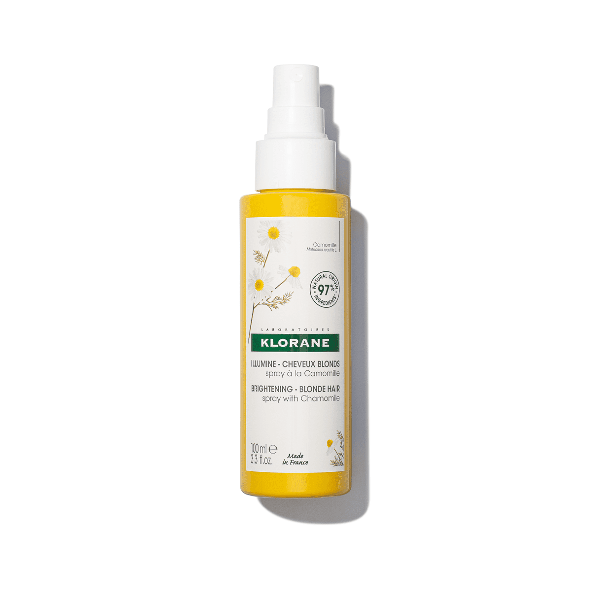 Klorane Brightening Sun Lightening Spray with Chamomile Enhances Highlights & Brightens Blonde Hair , 3.3 Fl Oz