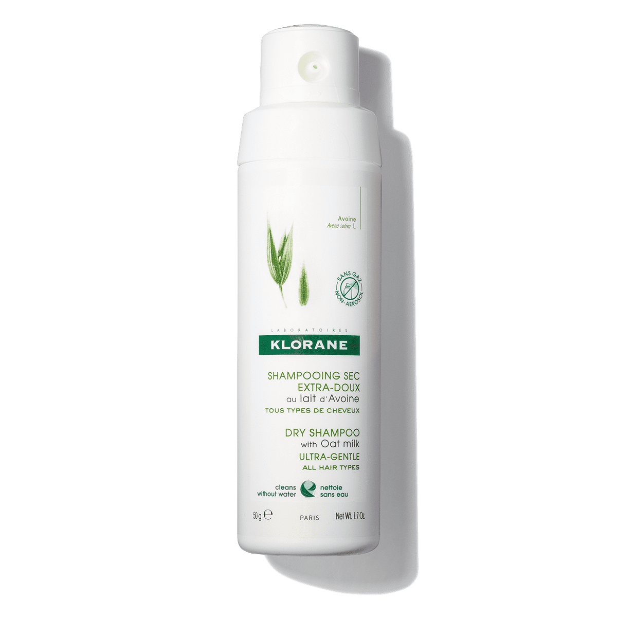 Klorane Dry Shampoo Powder with Oat Milk, Non-Aerosol Formula, Eco-friendly Loose Powder, Paraben & Sulfate-Free, 1.7 Oz