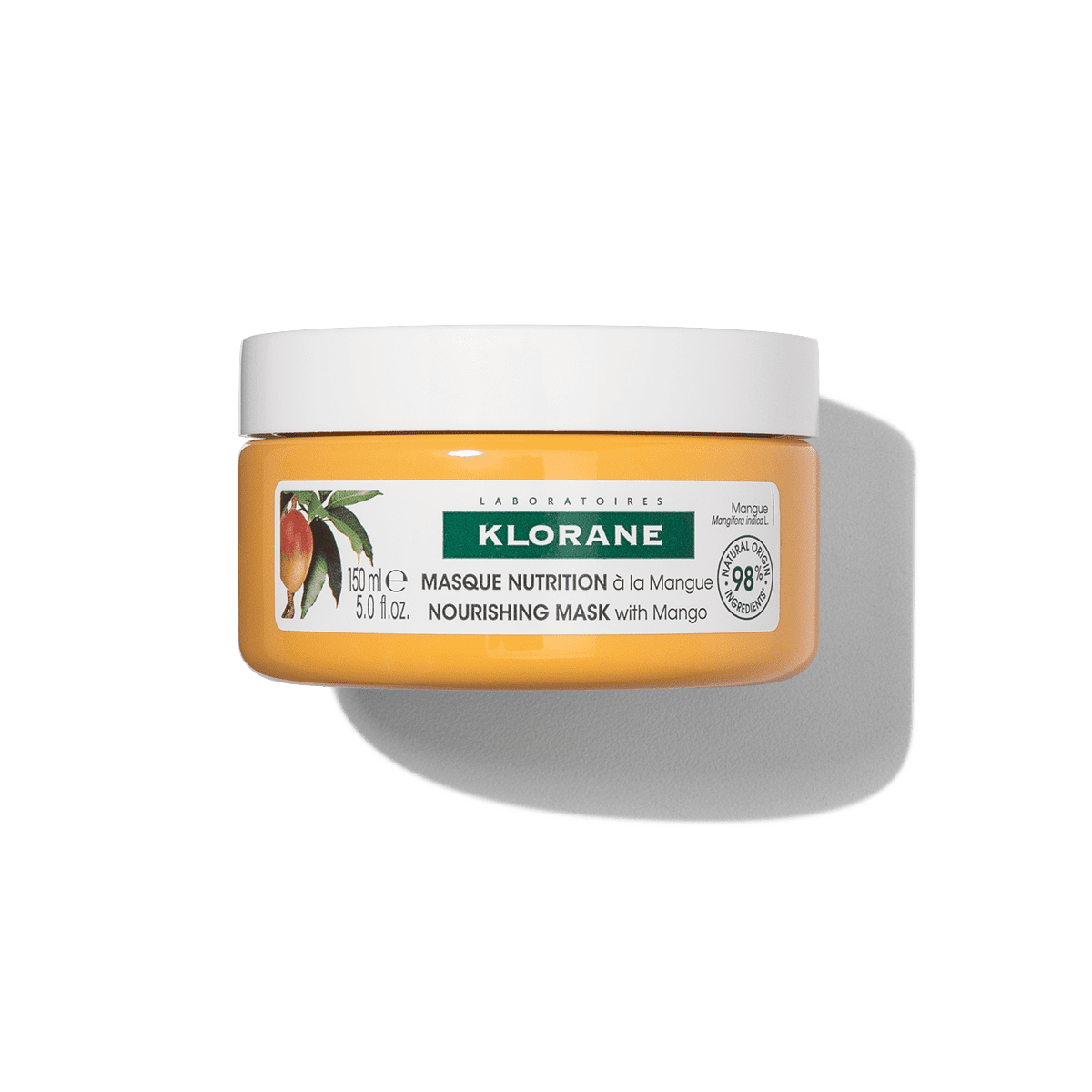 Klorane Nourishing 2-in-1 Mask with Mango, Deep Conditioning and Overnight Treatment for Dry Hair, Paraben, Silicone and Sulfate Free, Biodegradable, Vegan, 5 Fl Oz