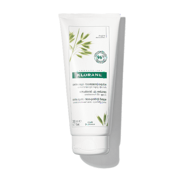 Klorane Ultra-Gentle Conditioner with Oat Milk, Suitable for the Entire Family, Paraben and Sulfate-Free, 6.7 Fl Oz