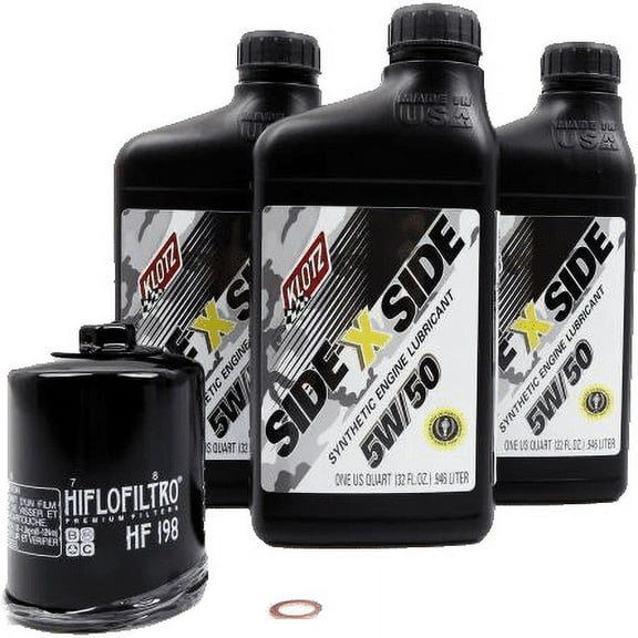 Klotz KU-100 Sidexside Oil Change Kit 5W50 /W Oil Filter Pol