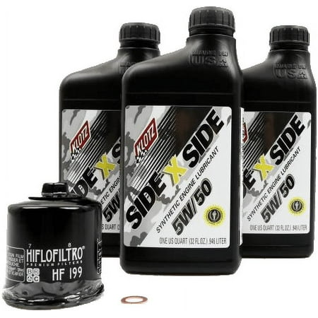 Klotz KU-102 Sidexside Oil Change Kit 5W50 /W Oil Filter Pol
