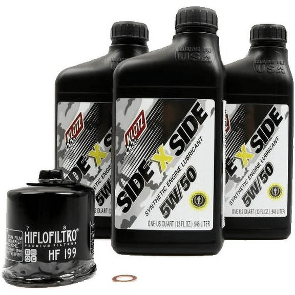 Klotz KU-102 Sidexside Oil Change Kit 5W50 /W Oil Filter Pol