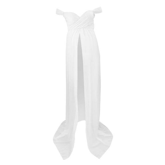 Kloware Maternity Off Shoulder Gown Maxi Photography Dress for Photo