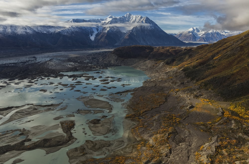 Kluane National Park and Reserve with Kaskawalsh Glacier and Mount Maxwell Yukon Canada Canvas Art - Robert Postma Design Pics (19 x 12)