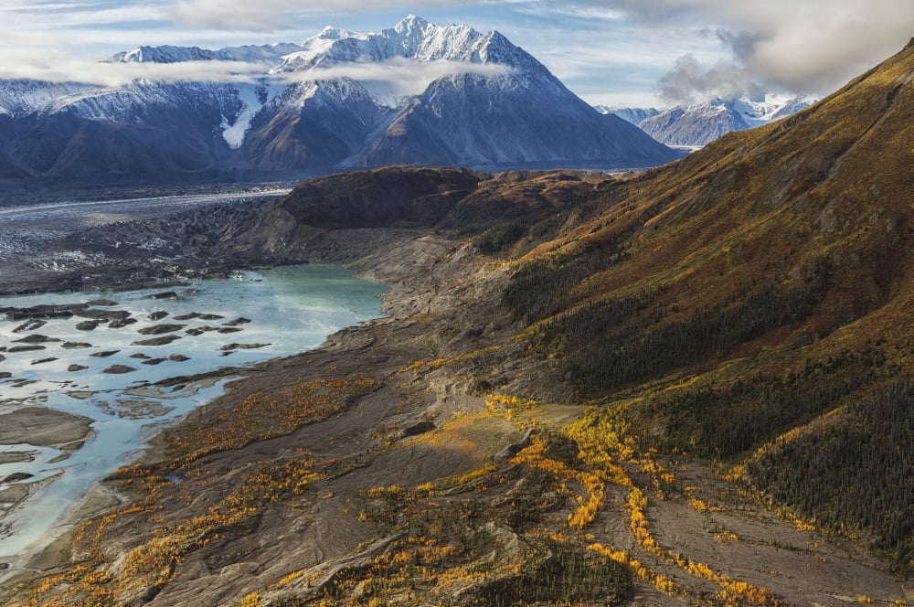 Kluane National Park and Reserve with Kaskawalsh Glacier and Mount Maxwell Yukon Canada Canvas Art - Robert Postma Design Pics (19 x 12)