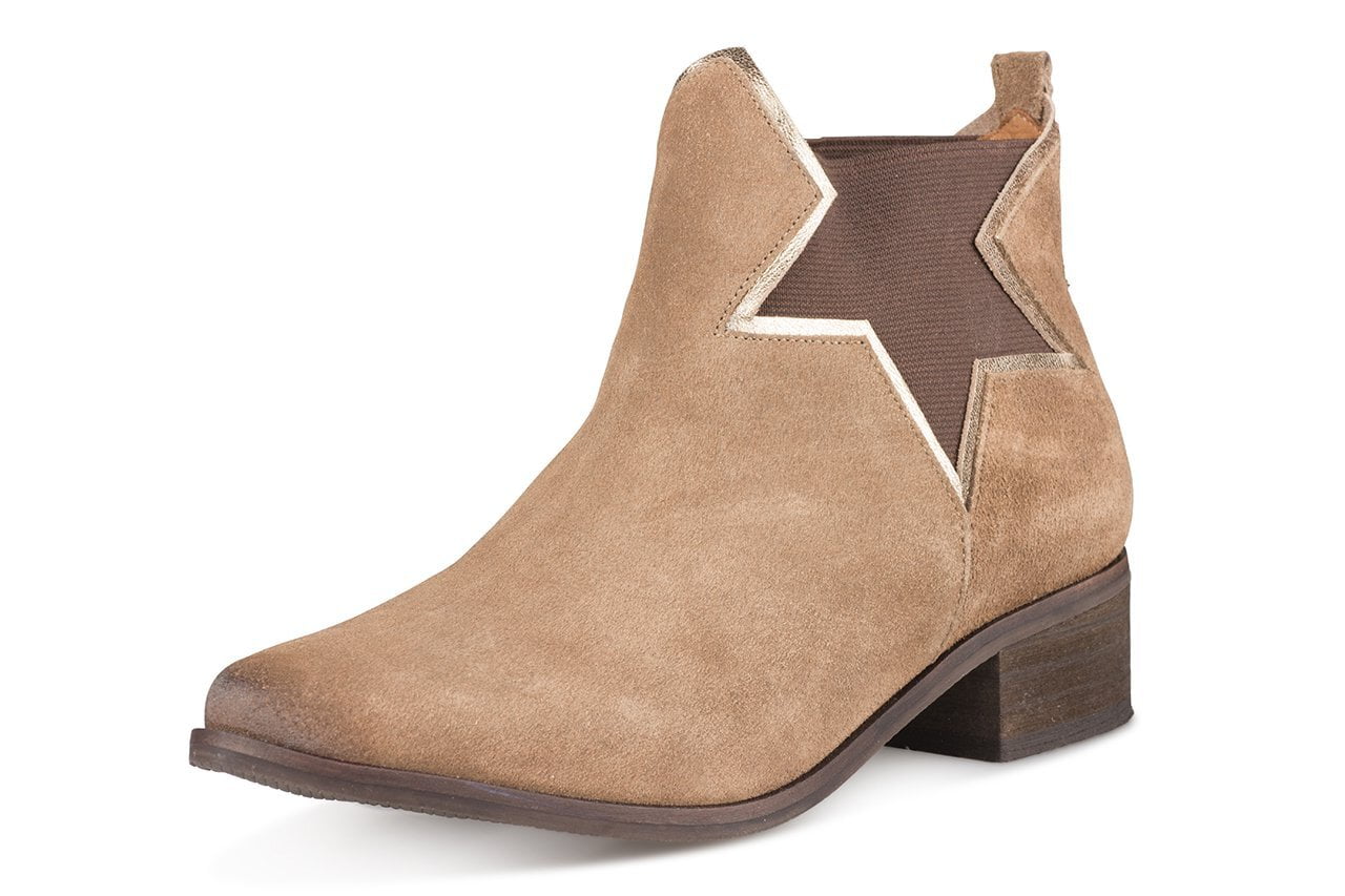 chelsea booties taupe