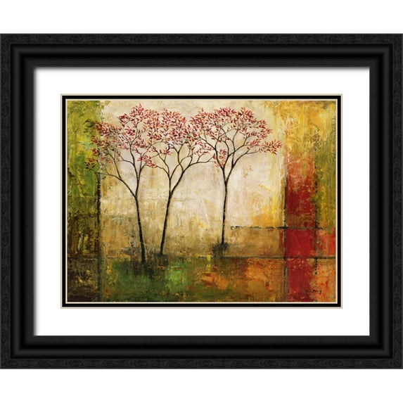 Klung, Mike 18x15 Black Ornate Wood Framed with Double Matting Museum Art Print Titled - Morning Luster II