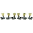 thumbnail image 1 of Kluson 3 Per Side Locking Revolution Series G-Mount Non-Collared Pearloid Keystone Tuning Machines Chrome, 1 of 1
