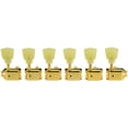 thumbnail image 1 of Kluson 6-In-Line Deluxe Series Pearl Single Ring Tuning Machines For Gibson Explorer Gold, 1 of 1
