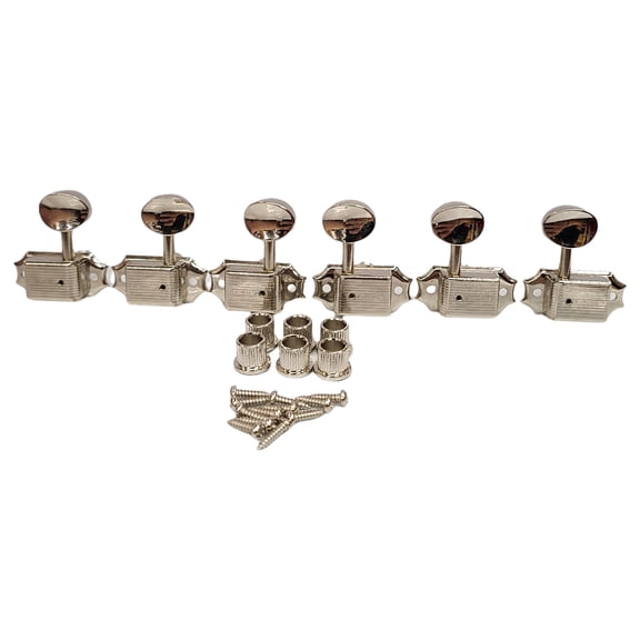 Kluson Guitar Tuning Pegs 3x3 Traditional Oval Button Electric Single Line