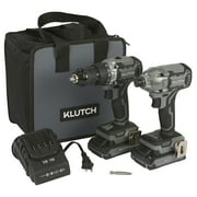 Klutch 1/2in. Drill/Driver and 1/4in. Impact Driver Kit, KLiQ 20V, Brushless, Cordless, 2.0Ah