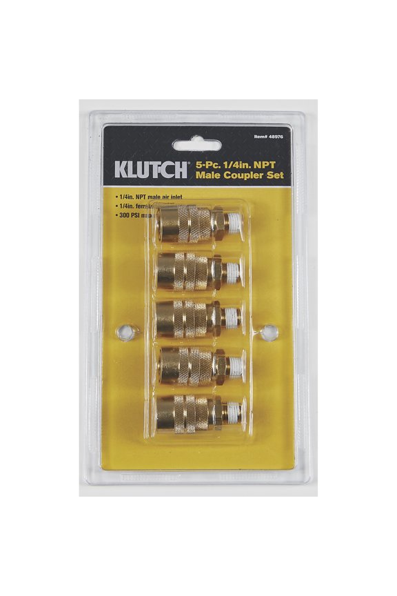 1/4in. Male Coupler Set, 5-Pc., M-Style