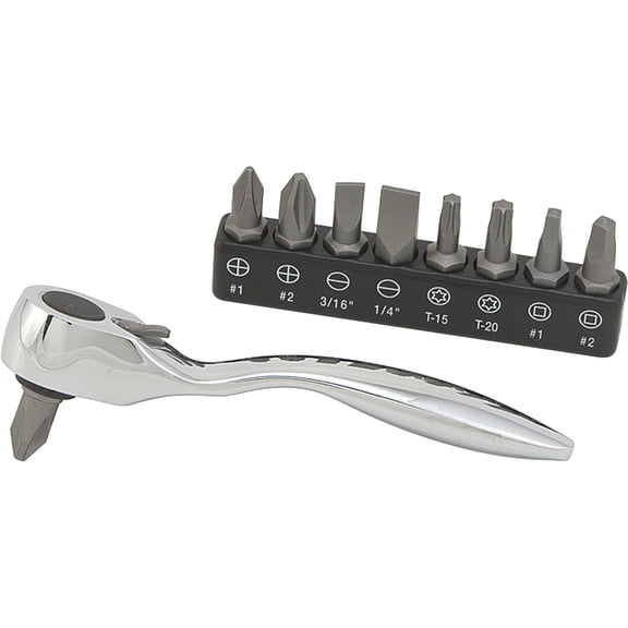 Klutch 11-Pc. Offset Micro Bit Driver Set, 1/4in. Drive