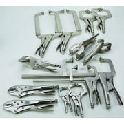 Klutch 13-Pc. Locking Pliers Set, C-Clamp, F-Clamp, Welders, Sheet Metal