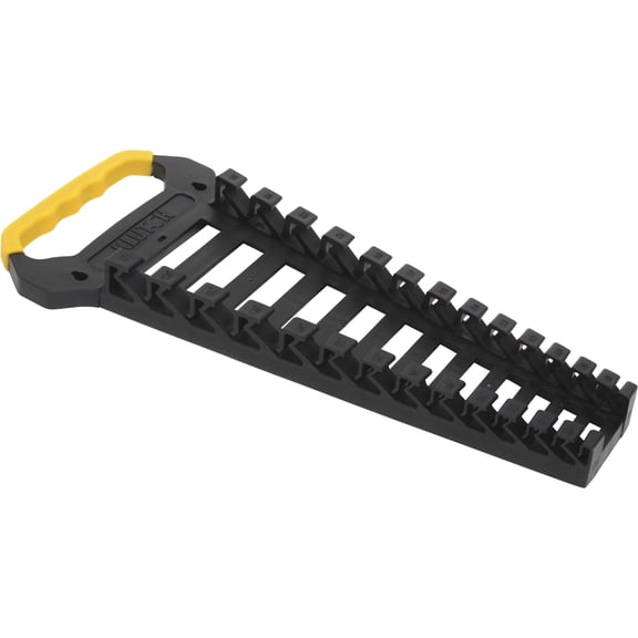 Klutch 13-Slot Wrench Rack, SAE/Metric, Black