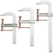 Klutch 3-Pc. Welding F-Clamp Set, 6in. x 3in.; 8in. x 3in.; 12in. x 3in. Clamp Sizes