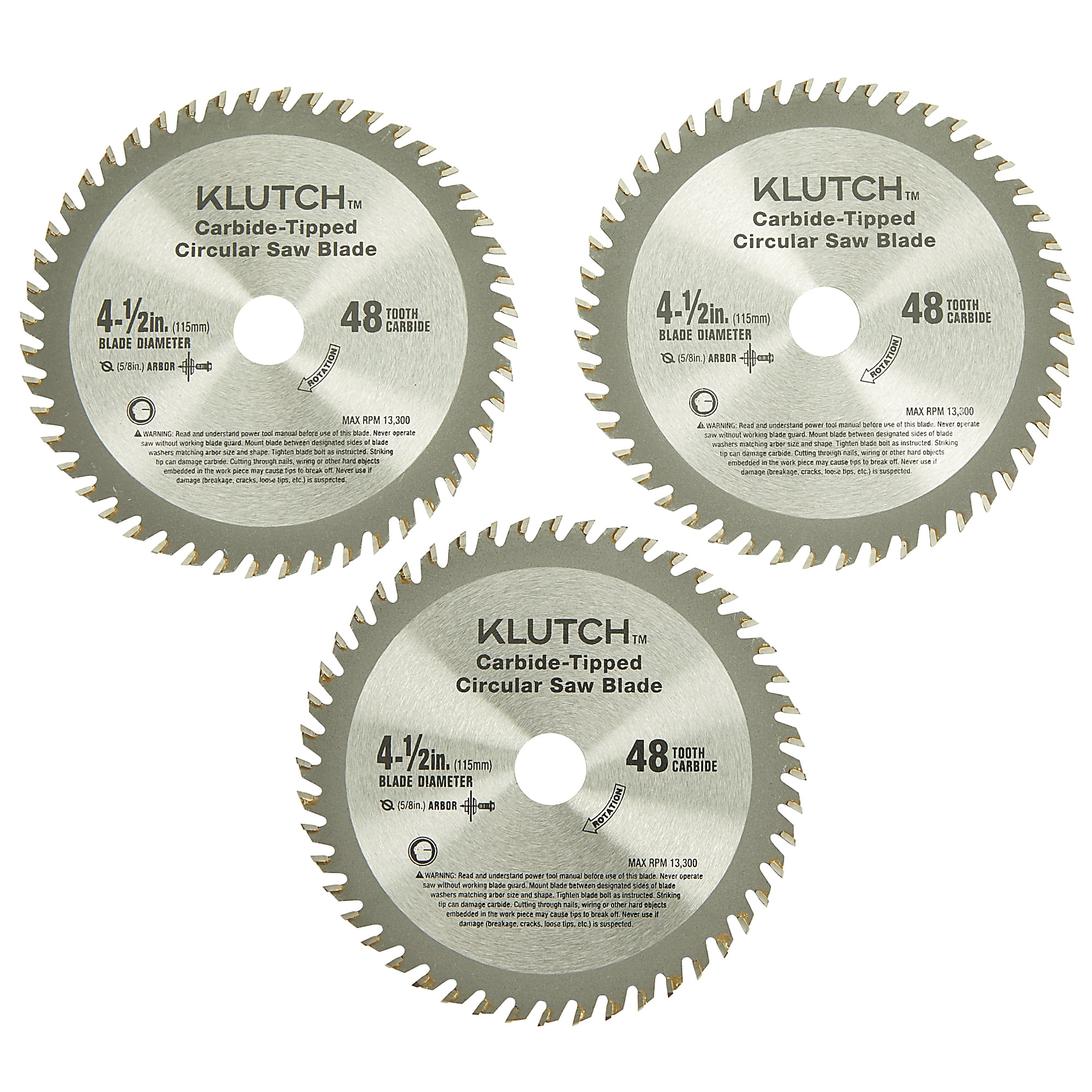 JANCHI 4-1/2” Circular Saw Blade Combo Set – 4 Blades: 2x 24T TCT For Wood, 1x 60T HSS For Metal, 1x 60# Diamond For Tile, 3/8” Arbor